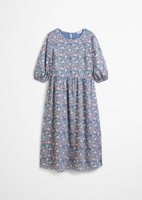 Relaxed print dress — Medium Blue
