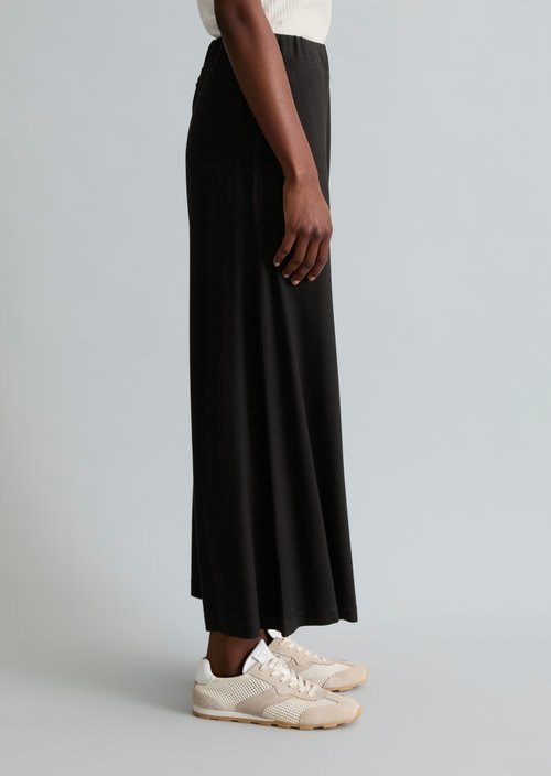 Wide jersey pants — Black