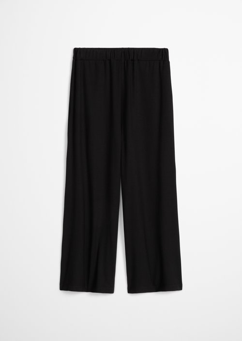 Wide jersey pants — Black