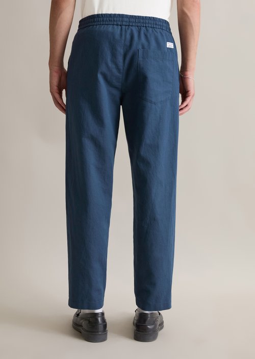 Linen jogger regular — Azurite