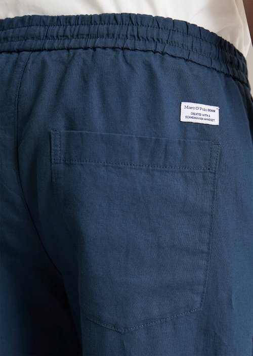 Linen jogger regular — Azurite