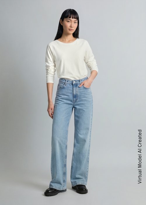 Jeans model Tomma wide — Light Blue