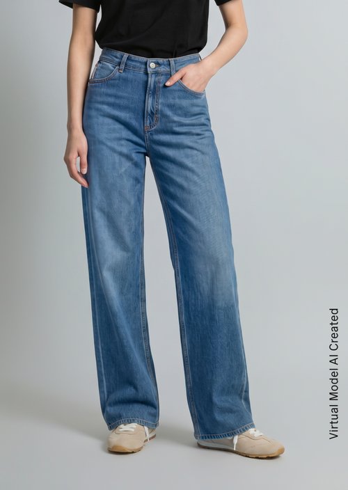 Jeans model Tomma wide — Medium Blue