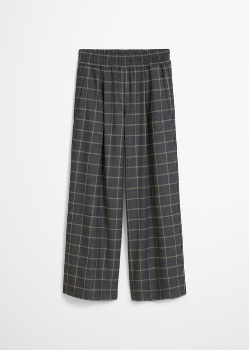 Check trousers wide — Dark Grey