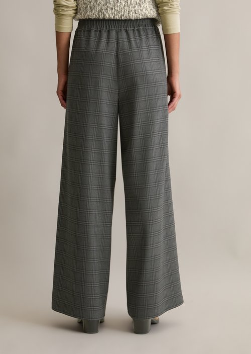 Check trousers wide — Dark Grey