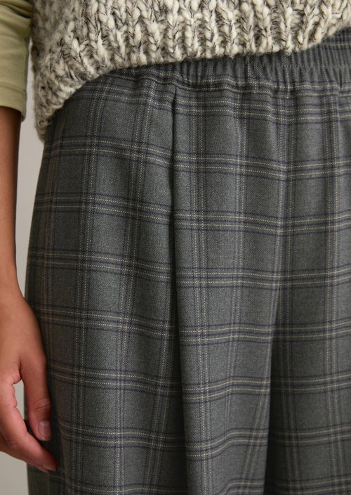 Check trousers wide — Dark Grey