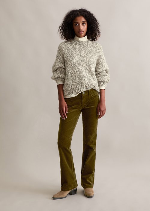 Corduroy pants model Nella bootcut — Burnished Logs