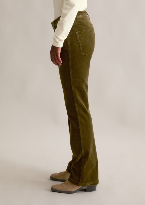 Corduroy pants model Nella bootcut — Burnished Logs