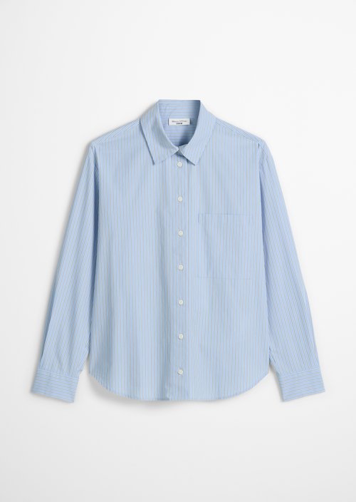 Relaxed striped blouse — Light Blue