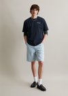 Marc O'Polo T-shirt oversized, Heren, blauw, L, 100% Katoen