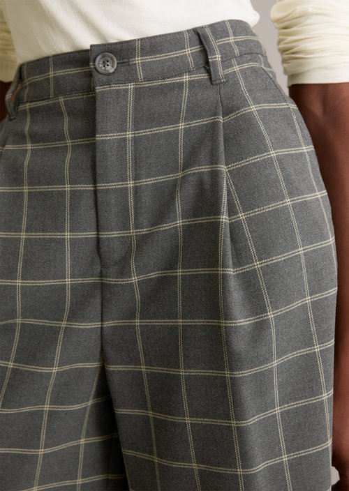 Checked Bermuda wide — Dark Grey