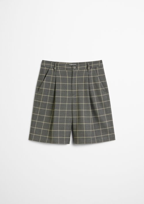 Checked Bermuda wide — Dark Grey