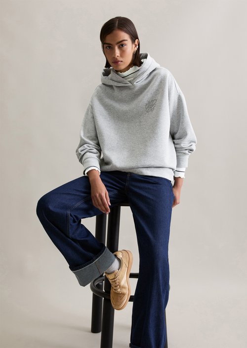 Hoodie regular — Stone Melange