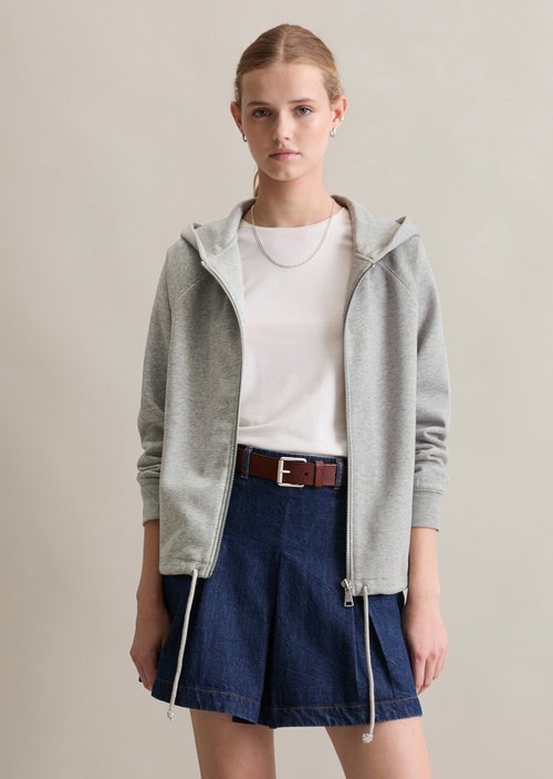 Sweat jacket regular — Stone Melange