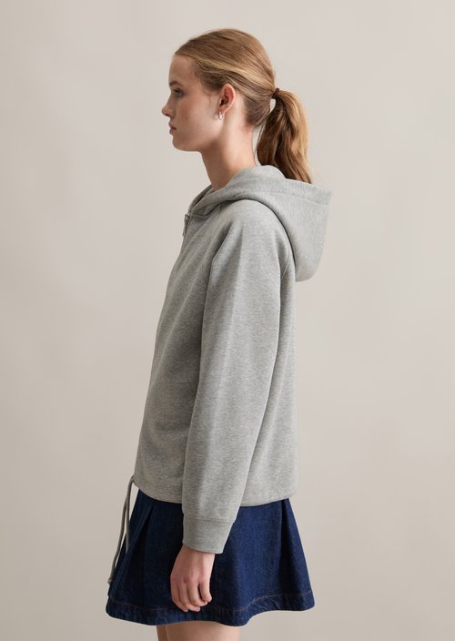Sweat jacket regular — Stone Melange