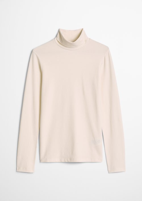 Turtleneck longsleeve slim — White Blush