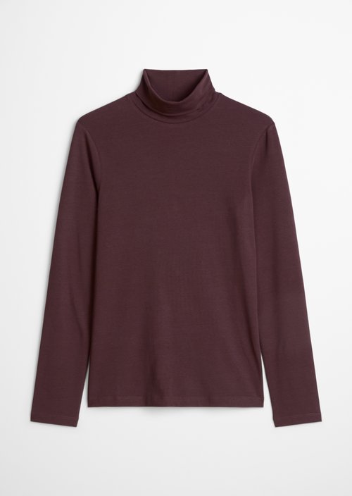 Turtleneck longsleeve slim — Espresso Brown
