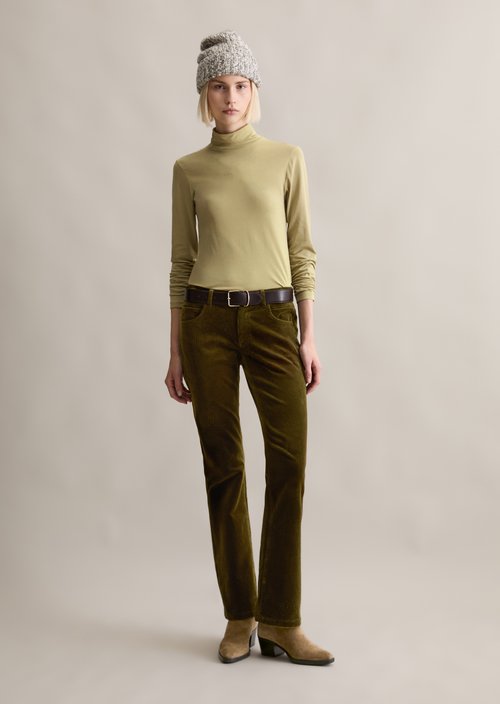 Turtleneck longsleeve slim — Artichoke Leaf