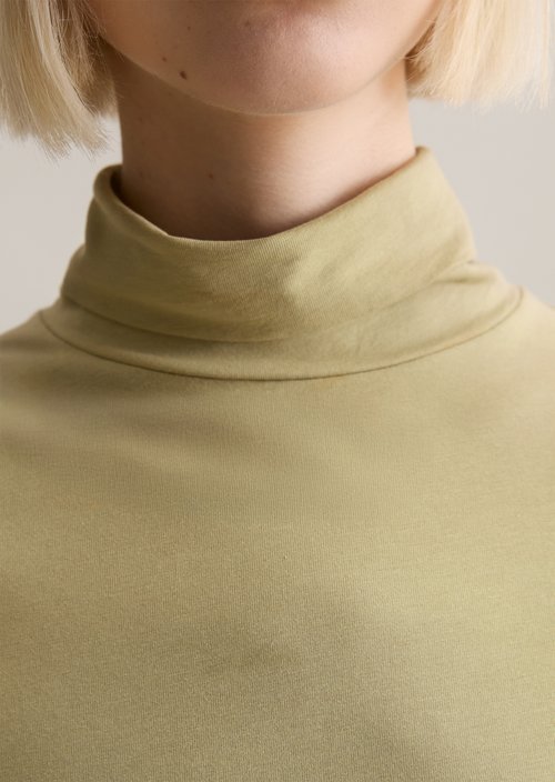 Turtleneck longsleeve slim — Artichoke Leaf