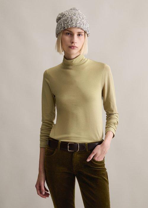 Turtleneck longsleeve slim — Artichoke Leaf