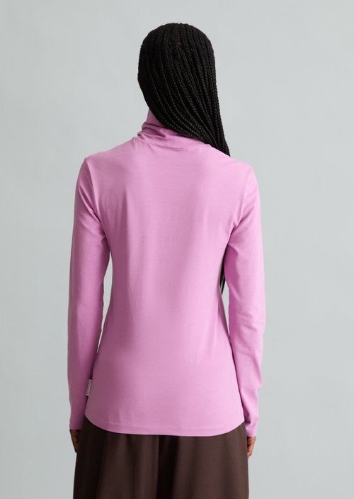 Turtleneck longsleeve slim — Smoky Grape