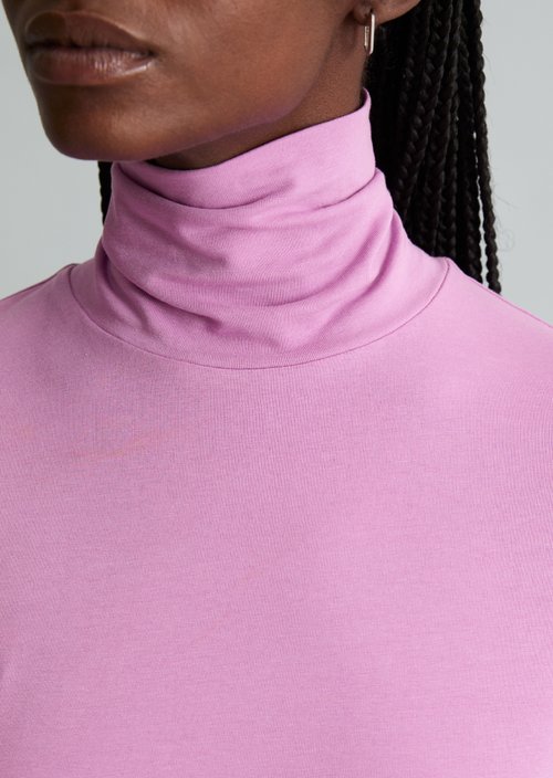 Turtleneck longsleeve slim — Smoky Grape