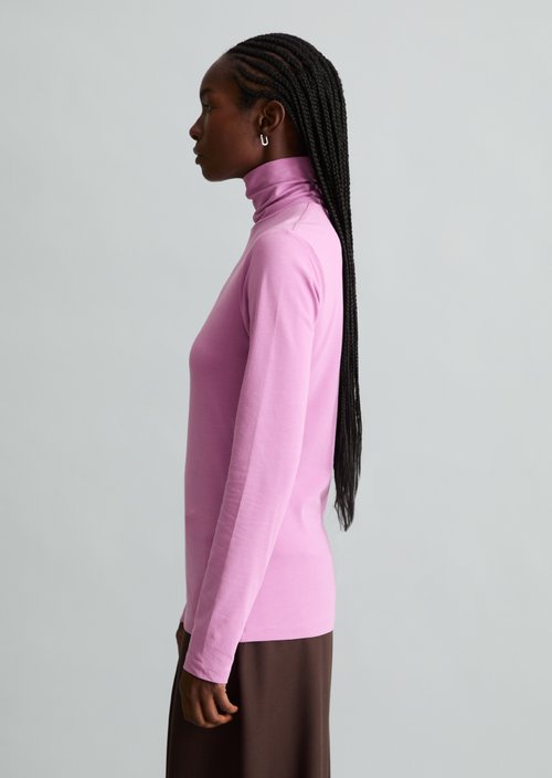 Turtleneck longsleeve slim — Smoky Grape
