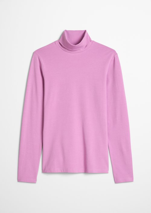 Turtleneck longsleeve slim — Smoky Grape