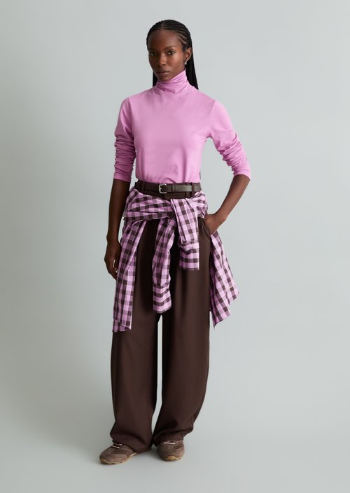 Turtleneck longsleeve slim — Smoky Grape