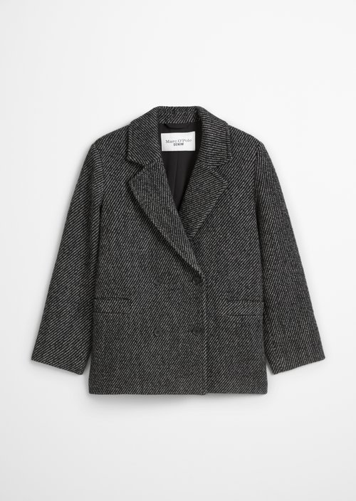 Relaxed tweed blazer — Dark Grey