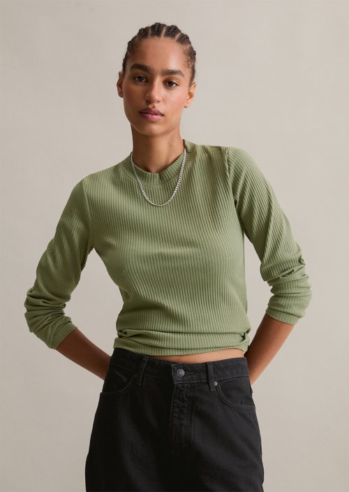 Longsleeve slim — Desert Sage