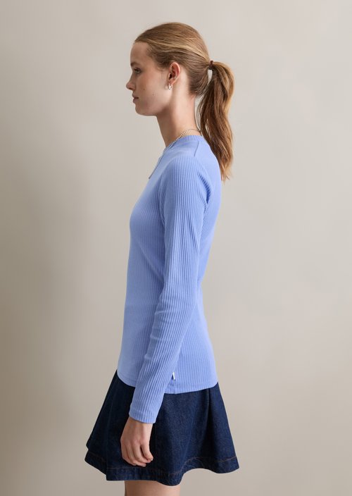Longsleeve slim — Lake Blue
