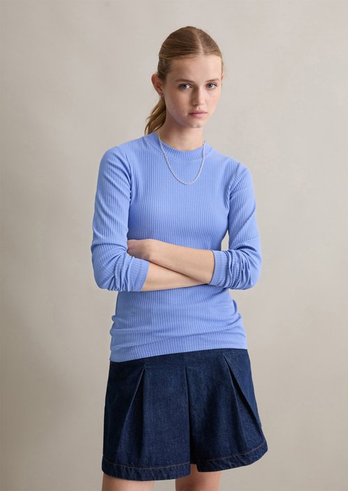 Longsleeve slim — Lake Blue