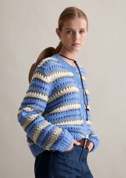 Cardigan Marc O Polo Strickjacke Blau Cardigan Regular Aus Softem