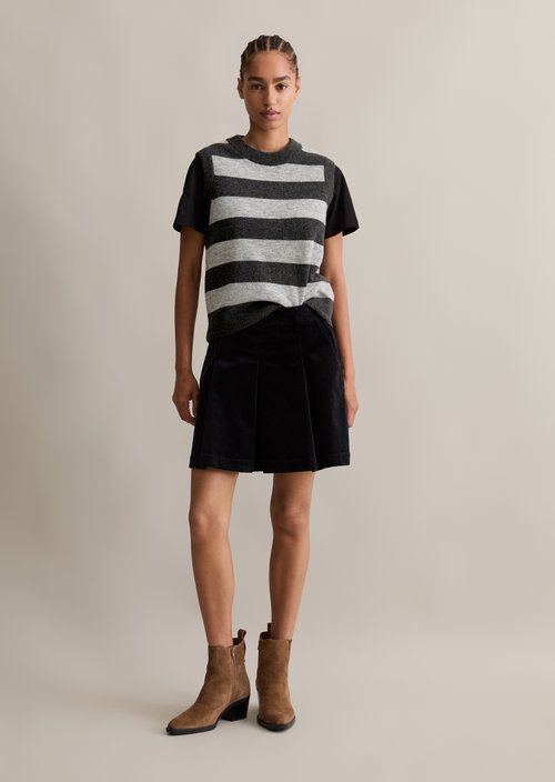 Regular striped sweater — Medium Grey