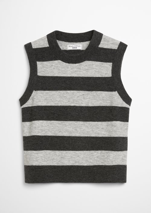 Regular striped sweater — Medium Grey