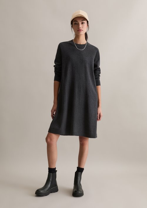 Relaxed knit dress — Anthra Melange