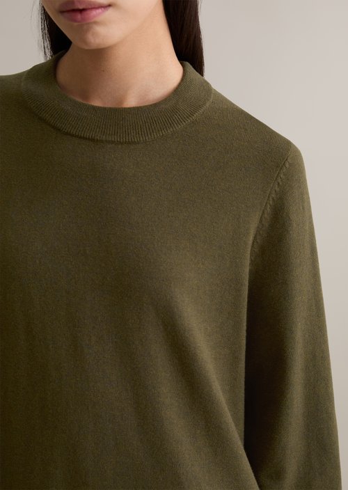 Relaxed knit dress — Dark Green Melange