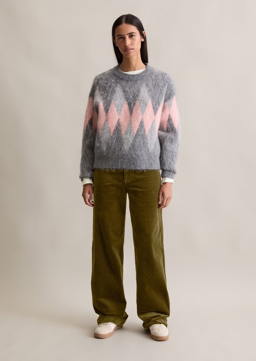 Relaxed knit sweater — Medium Grey