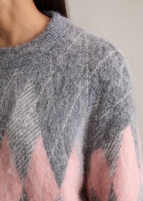 Relaxed knit sweater Medium Grey in detail view