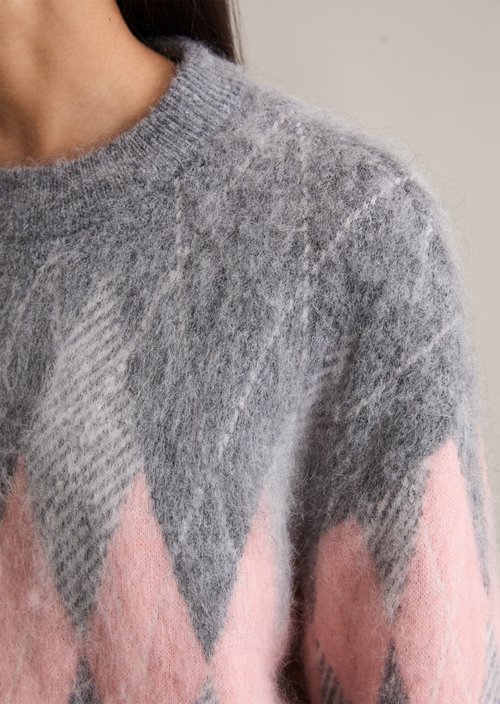 Relaxed knit sweater — Medium Grey