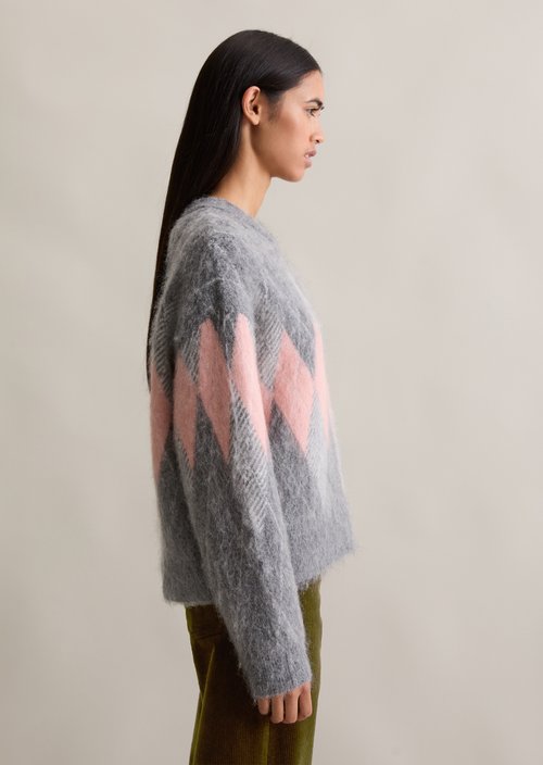 Relaxed knit sweater — Medium Grey