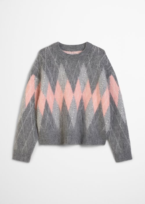 Relaxed knit sweater — Medium Grey