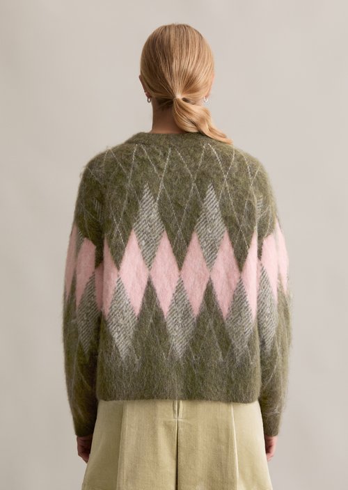Relaxed knit sweater — Dark Green