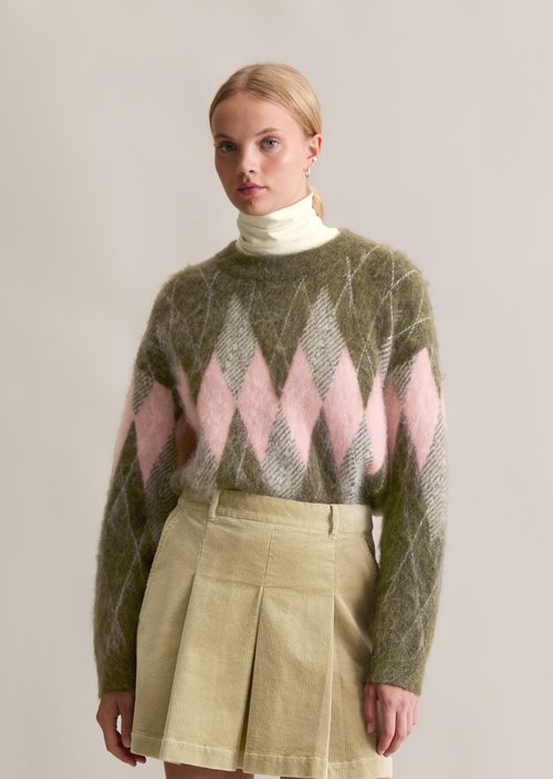 Relaxed knit sweater — Dark Green