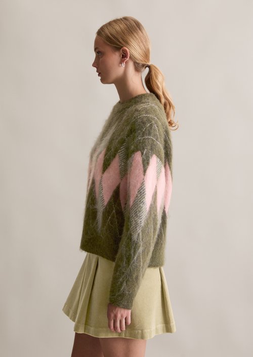 Relaxed knit sweater — Dark Green