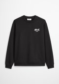 BTS着用★LAUL★SIDE LINE WARM TERRY CREWNECKスウェット_BLACK Relaxed sweatshirt with casual back print - green | Sweater