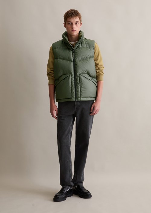 Regular puffer down vest — Pineneedle