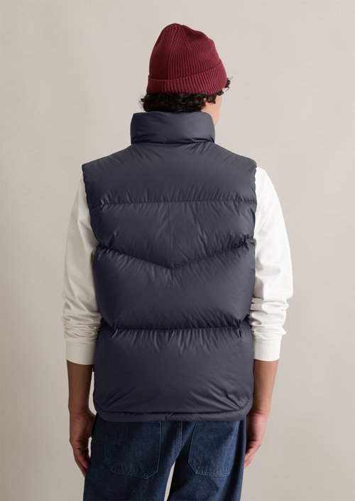 Regular puffer down vest — Blue Depths