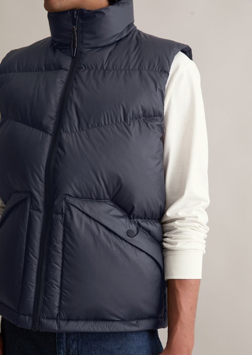 Regular puffer down vest — Blue Depths